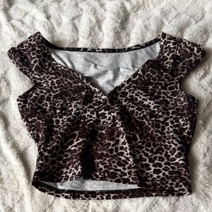 Leopard Print Women's Top